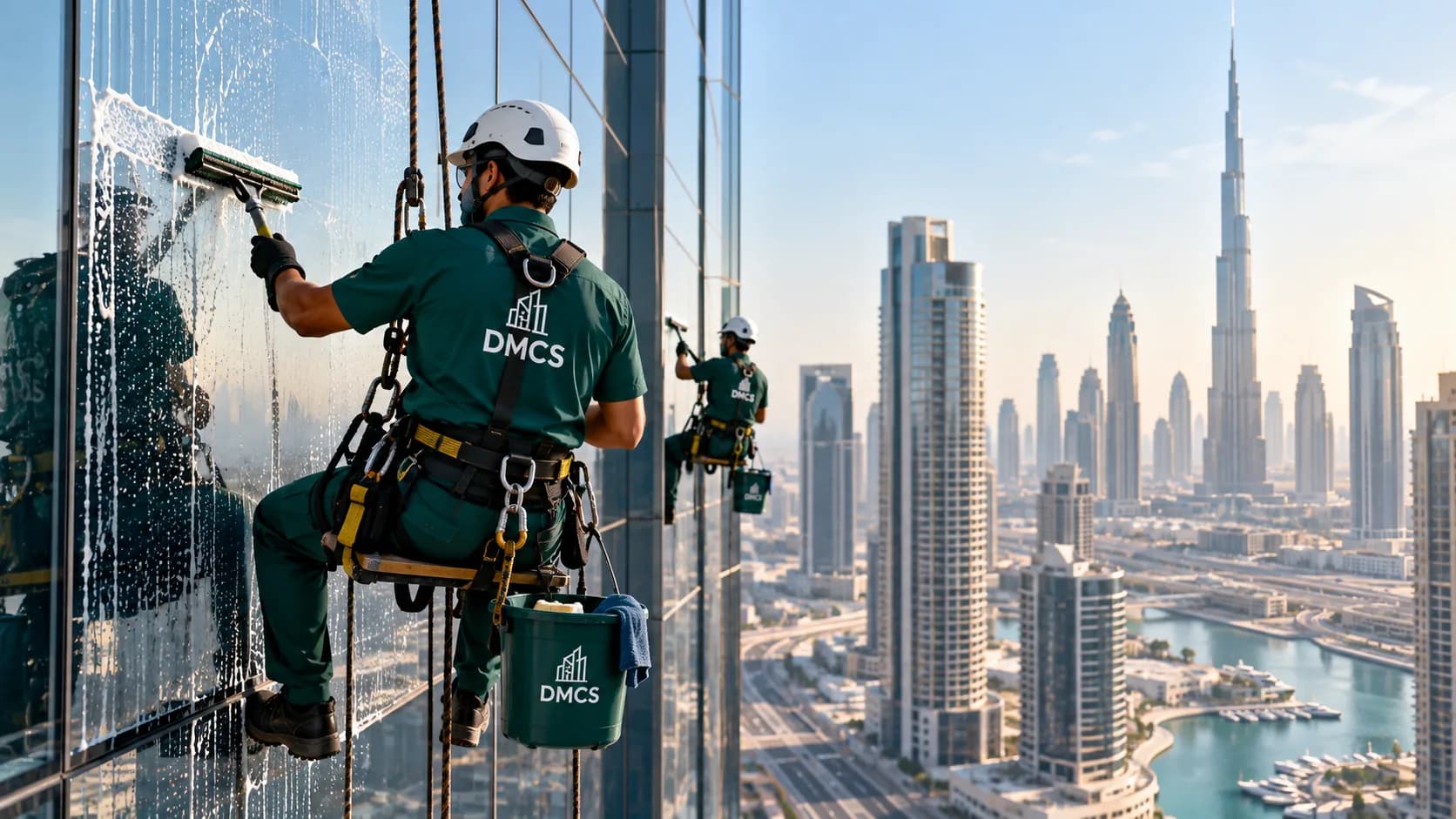 High-rise facade cleaning in Dubai