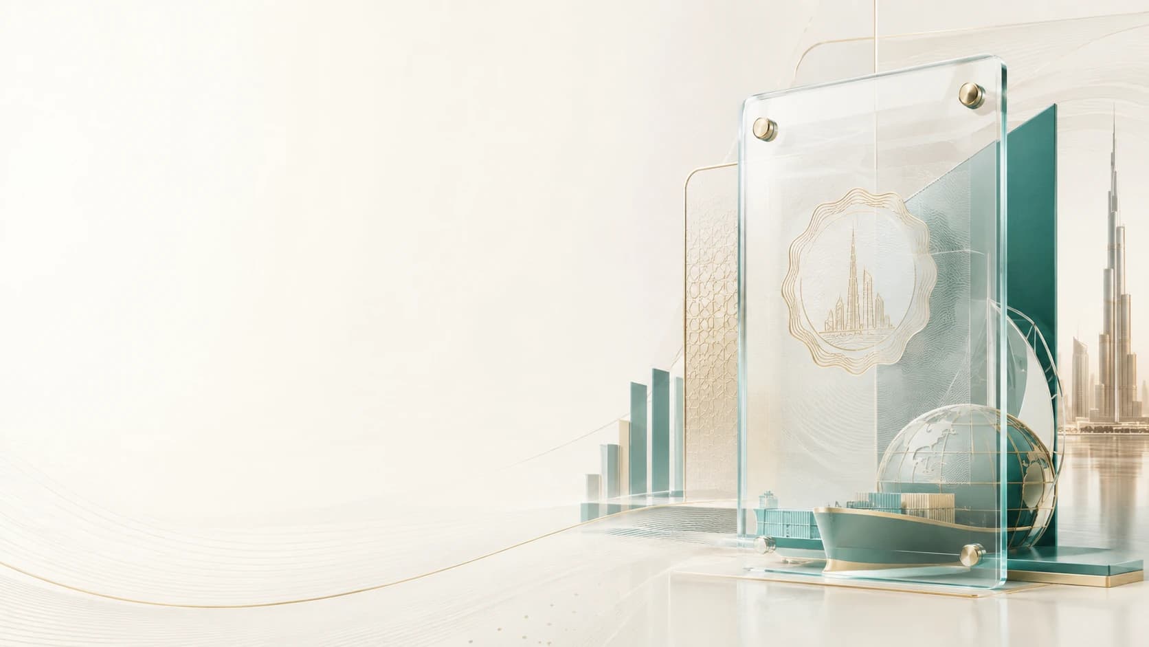 Illustration representing a Dubai commercial trade licence