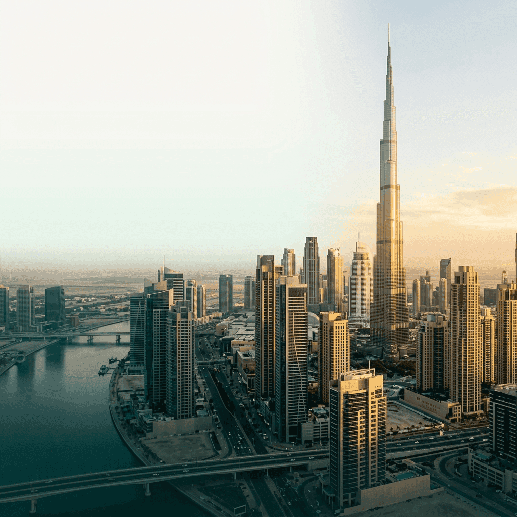Dubai business district skyline