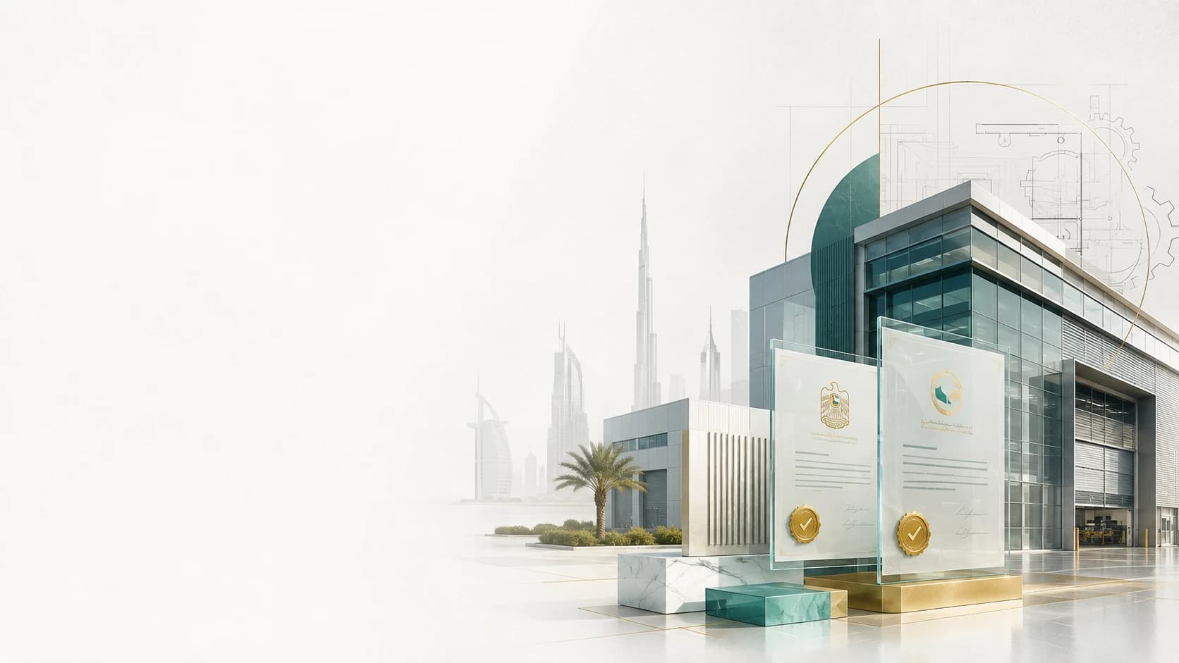 Illustration representing a Dubai industrial licence