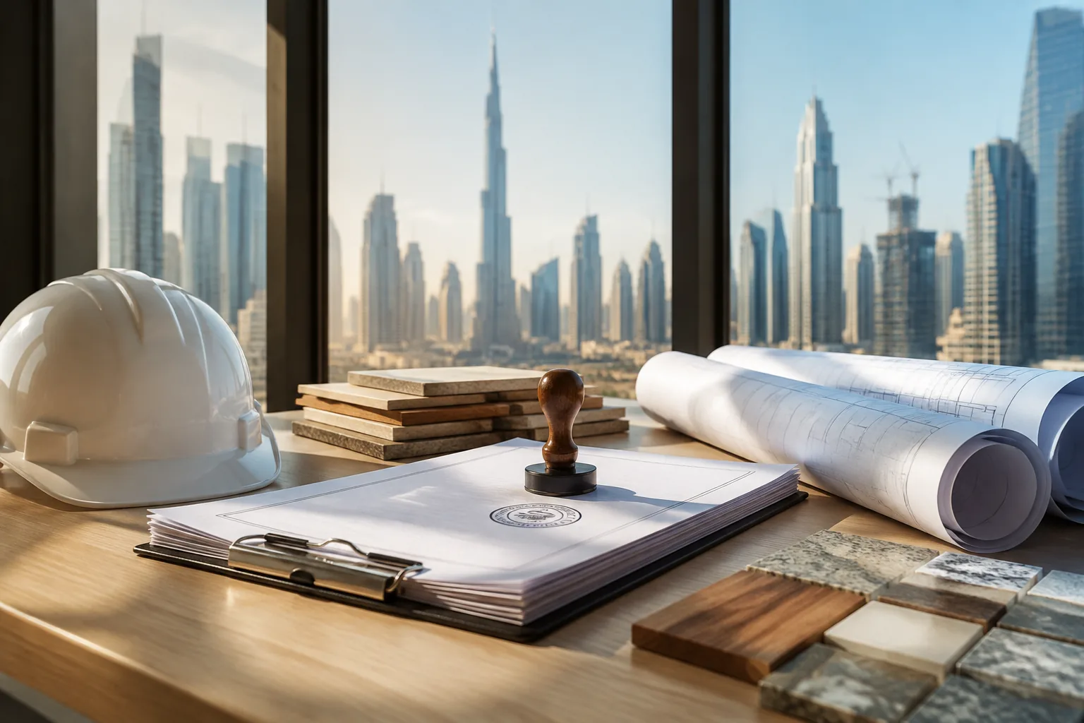Dubai contracting license activities on a file
