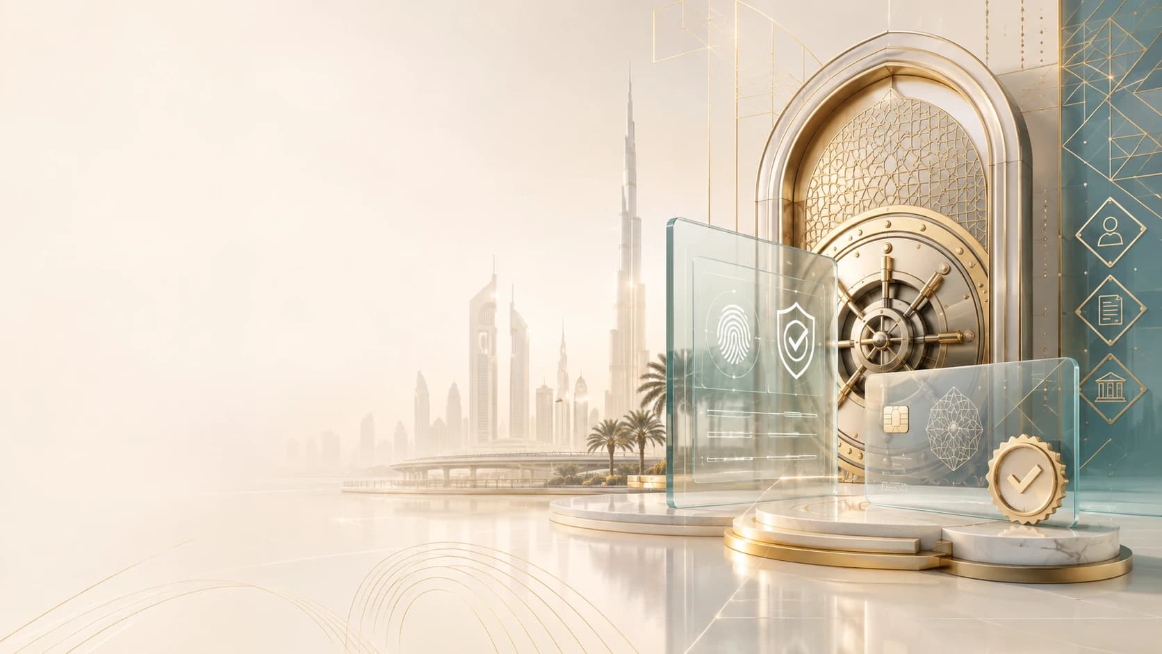 Illustration representing opening a corporate bank account in the UAE
