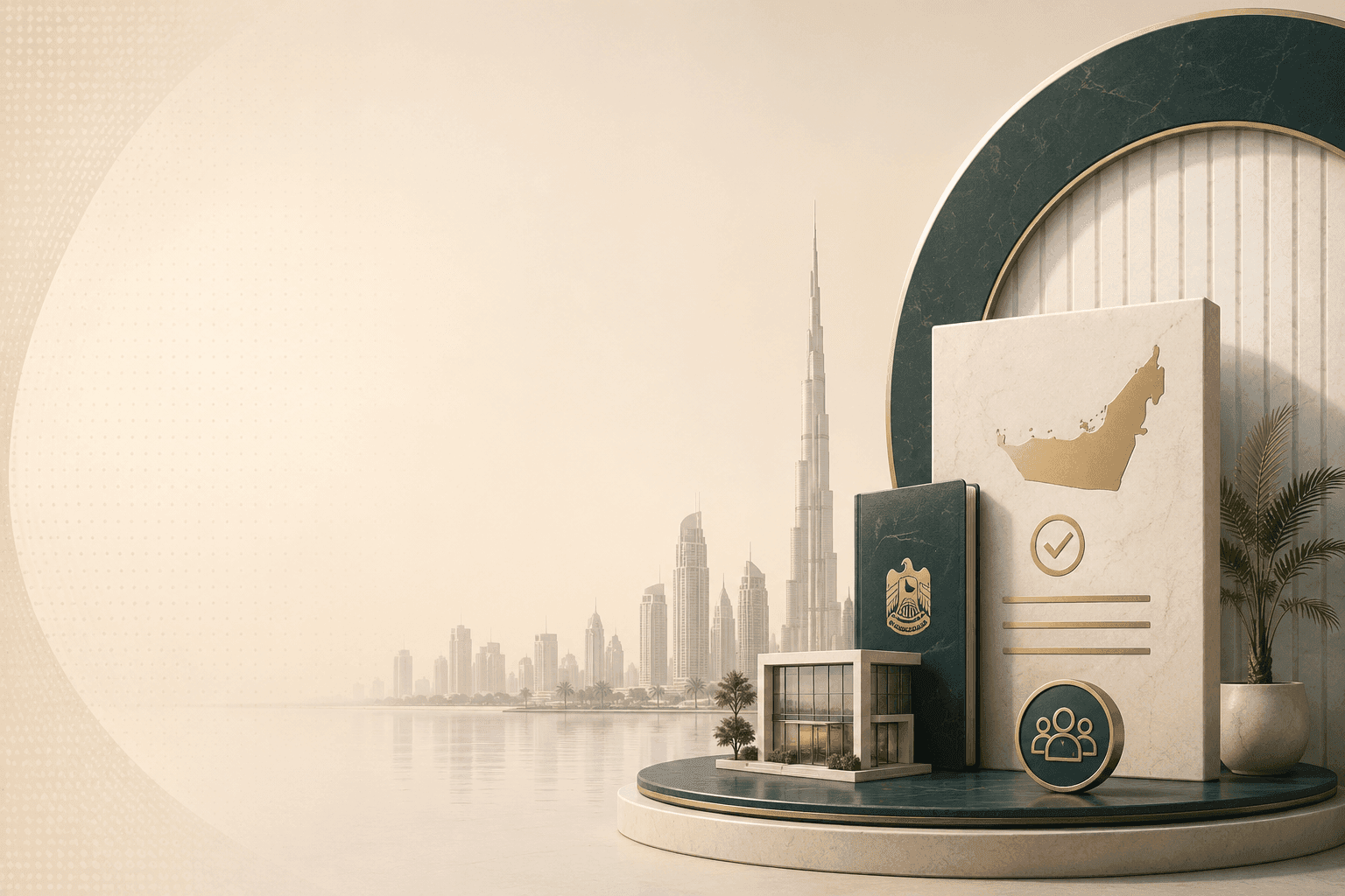 Illustration representing whether a local sponsor is needed in Dubai