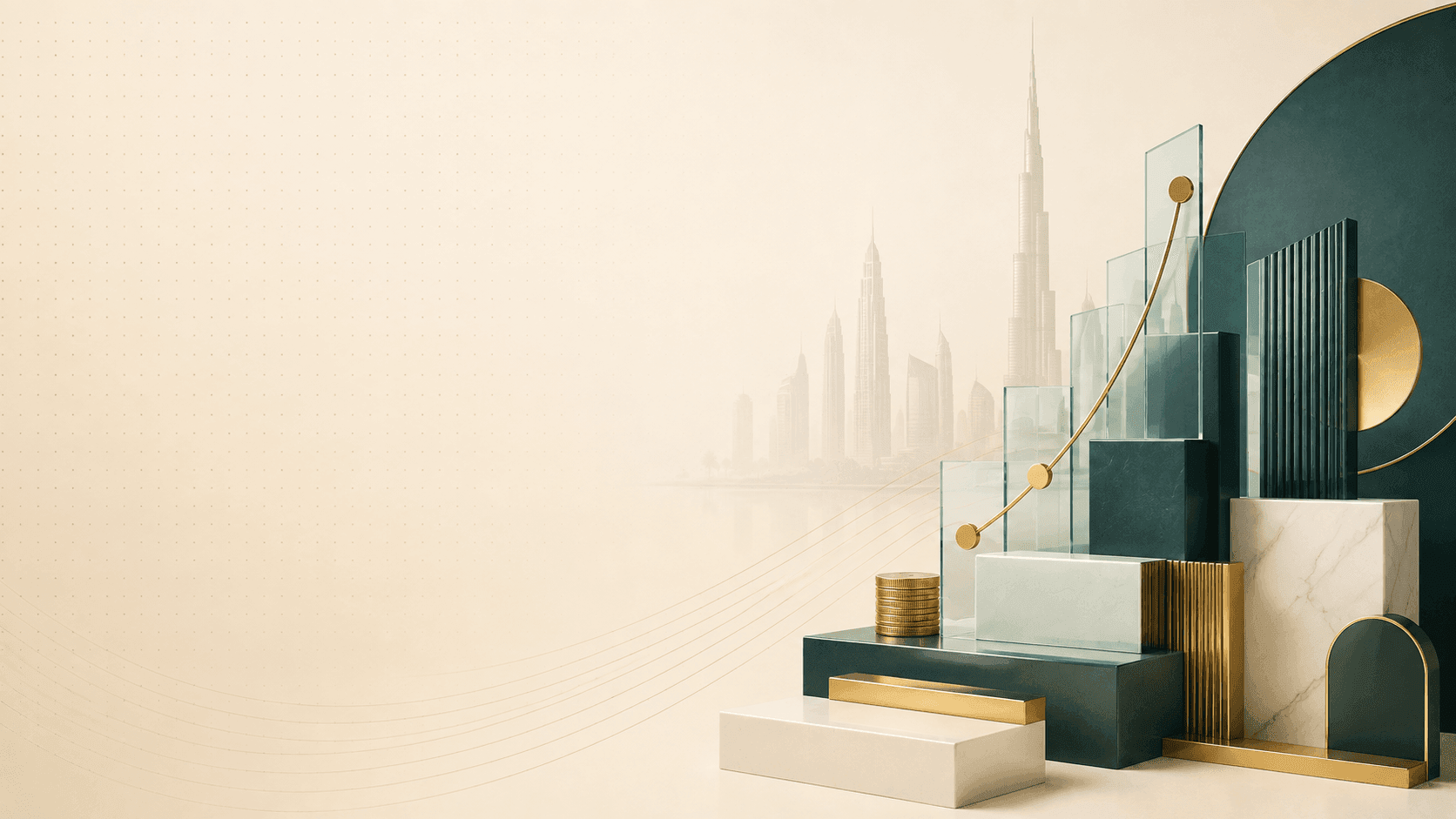 Desk scene with a Dubai mainland company formation certificate and cost documents