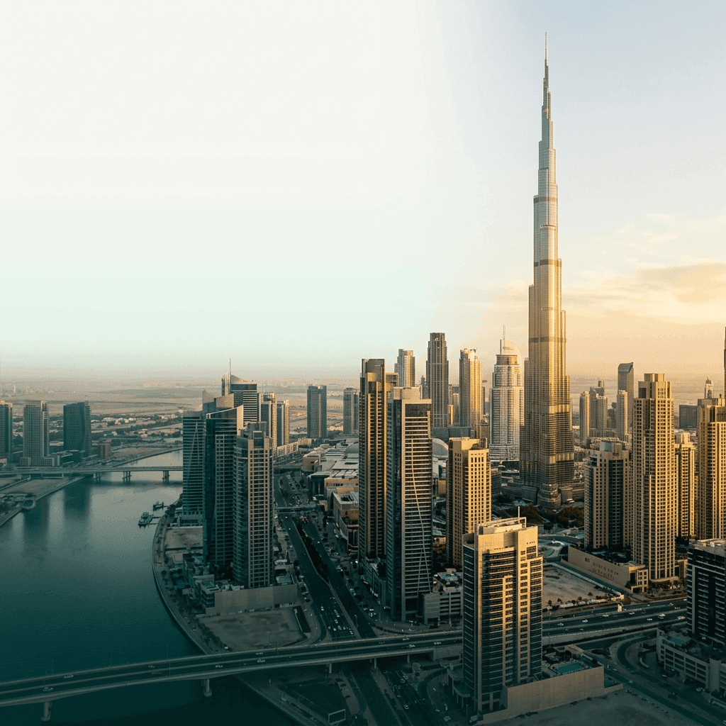 Dubai mainland business district skyline
